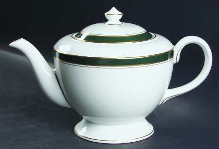 Howard Leather Green Teapot & Lid