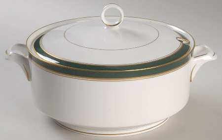 Howard Leather Green Tureen & Lid