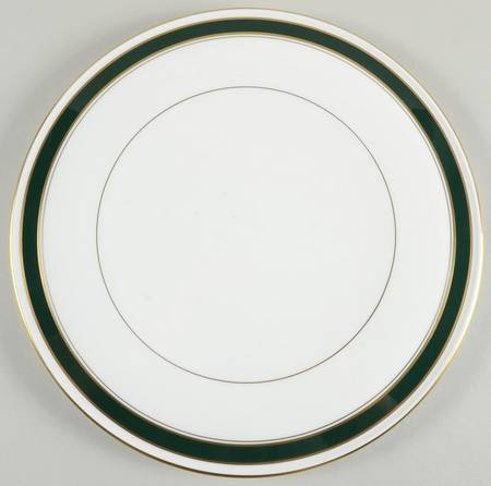 Howard Leather Green Flat Cake Plate/Cheese Plate