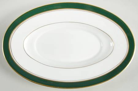 Howard Leather Green Underplate for Gravy Boat