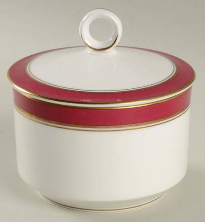Howard Ruby Sugar Bowl & Lid
