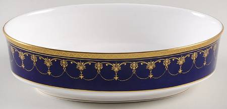 Imperial Blue 8" Oval Vegetable Bowl