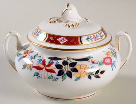 Imari Flowers Sugar Bowl & Lid