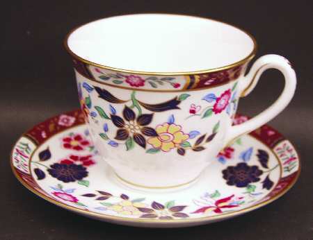 Imari Flowers Flat Cup & Saucer Set