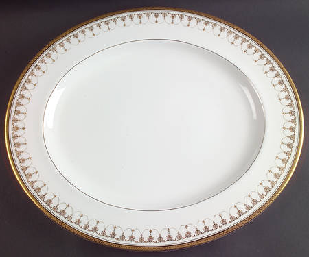 Imperial White 17" Oval Serving Platter
