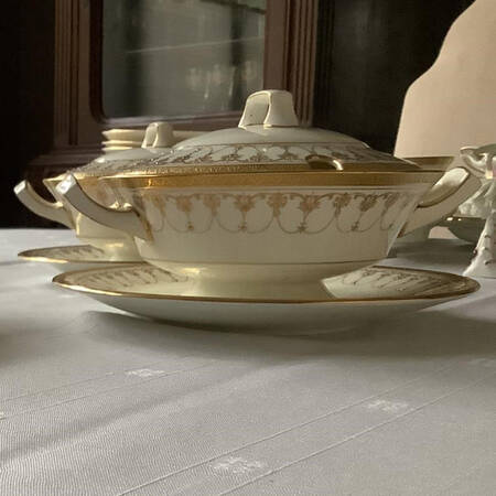 Imperial White Sauce Boat & Lid with Underplate