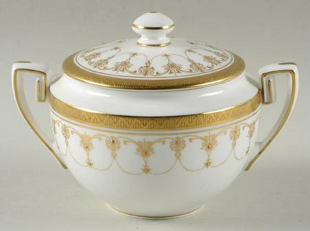 Imperial White Sugar Bowl & Lid