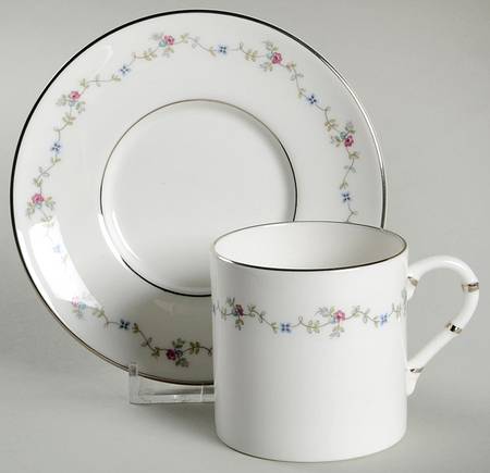 Interlude Flat Demitasse Cup & Saucer Set