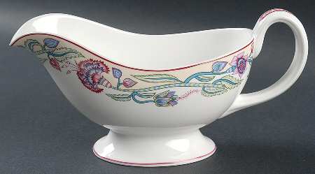 Jacobean Floral Gravy Boat