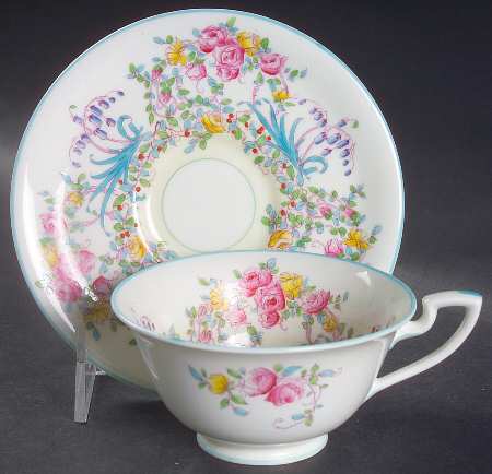 June (Z502-1) Footed Cup & Saucer Set