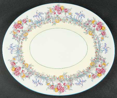 June (Z502-1) 15" Oval Serving Platter