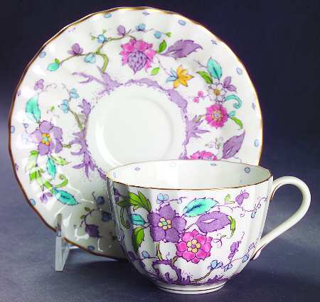 Kashmir (Ribbed) Flat Cup & Saucer Set