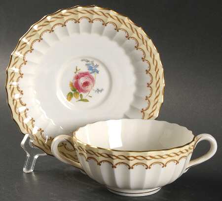 Kent Footed Cream Soup Bowl & Saucer Set