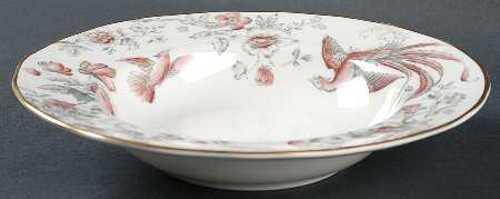 Lakme Pink and Gray Rim Soup Bowl