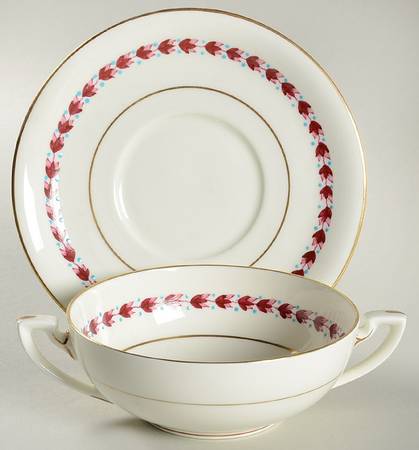 Lareath Flat Cream Soup Bowl & Saucer Set