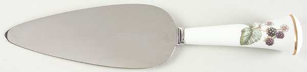 Lavinia (White Body, Bone) Pie & Cake Server with Stainless Blade
