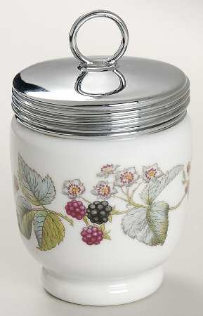 Lavinia (White Body, Bone) King Size Egg Coddler & Lid