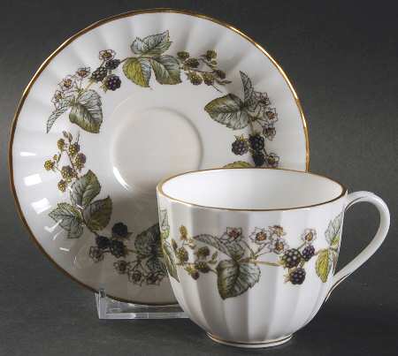 Lavinia (White Body, Bone) Flat Cup & Saucer Set