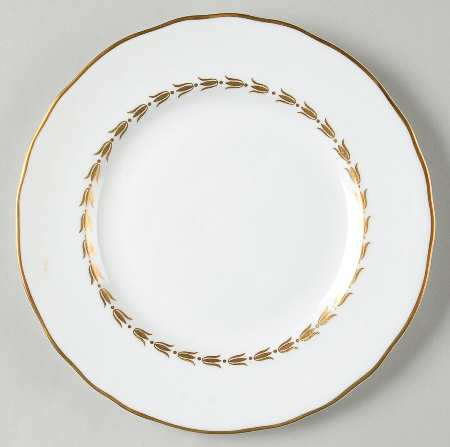 Lotus Gold and White Salad Plate