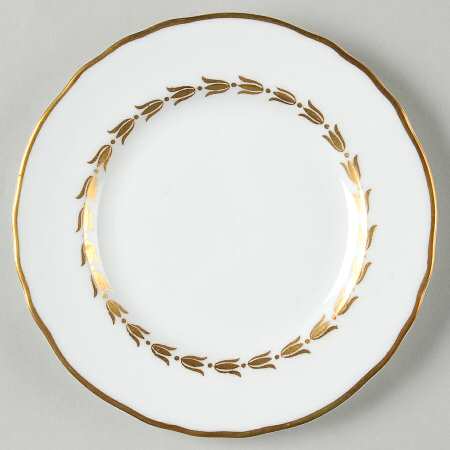 Lotus Gold and White Bread & Butter Plate