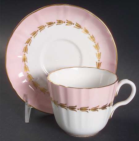 Lotus Pink Flat Cup & Saucer Set