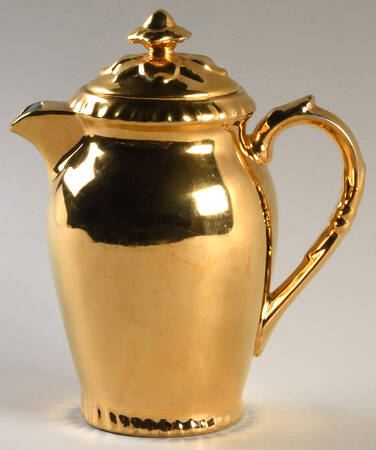 Lustre Gold Mini Coffee Pot & Lid