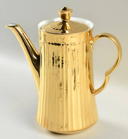 Lustre Gold Coffee Pot & Lid