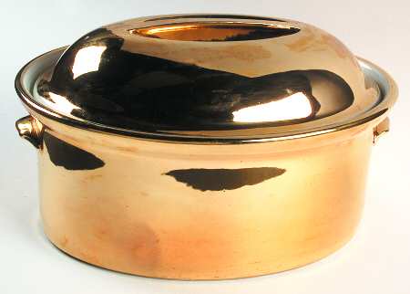 Lustre Gold 3 Quart Oval Covered Casserole
