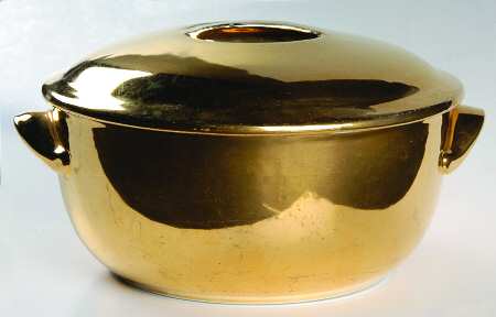 Lustre Gold 1 Qt Round Covered Casserole