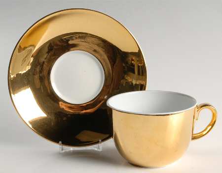 Lustre Gold Oversized Cup & Saucer Set