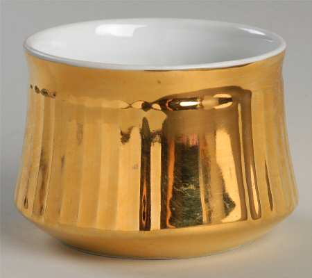 Lustre Gold Open Sugar Bowl