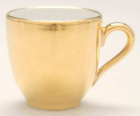 Lustre Gold Flat Demitasse Cup
