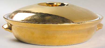 Lustre Gold 1.5 Qt Round Covered Casserole