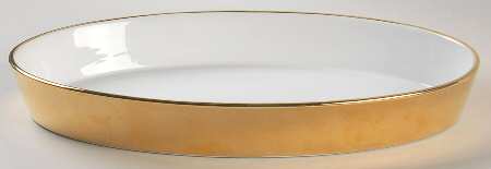 Lustre Gold 14" Oval Baker