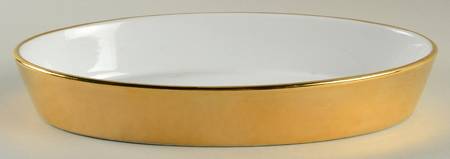 Lustre Gold 10" Oval Vegetable Bowl