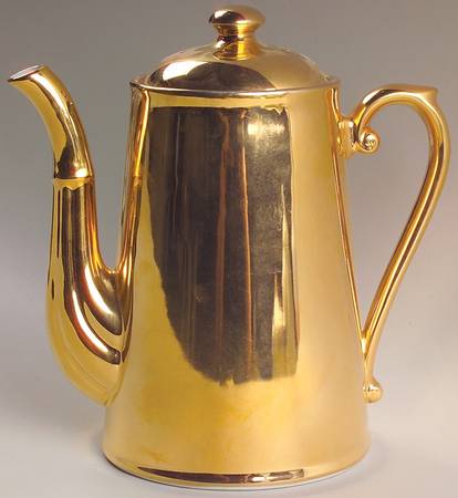 Lustre Gold Coffee Pot & Lid