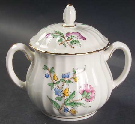 Mandalay (Z2142, Multicolor Flowers) Sugar Bowl & Lid