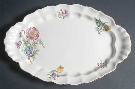 Mandalay (Z2142, Multicolor Flowers) 15" Oval Serving Platter