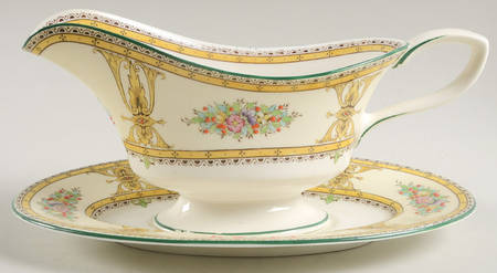 Marjorie Yellow Gravy Boat & Underplate