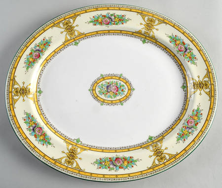 Marjorie Yellow 15" Oval Serving Platter