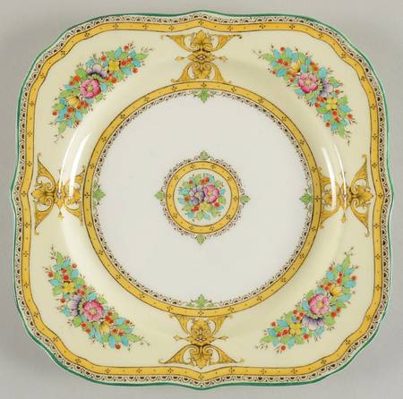Marjorie Yellow Square Luncheon Plate