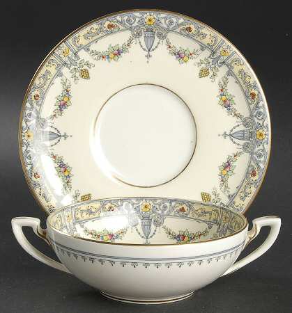 Marquis Flat Cream Soup Bowl & Saucer Set