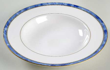 Medici Blue Large Rim Soup Bowl