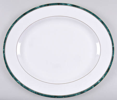 Medici Green 17" Oval Serving Platter