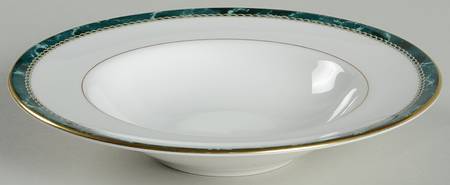Medici Green Rim Soup Bowl