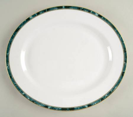 Medici Green 13" Oval Serving Platter