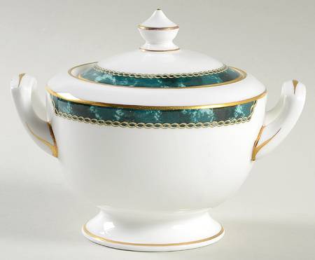 Medici Green Sugar Bowl & Lid