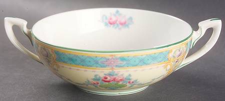 Melba Cream Rim Flat Cream Soup Bowl