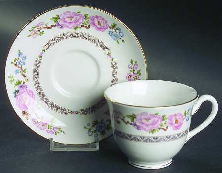 Mikado Footed Cup & Saucer Set