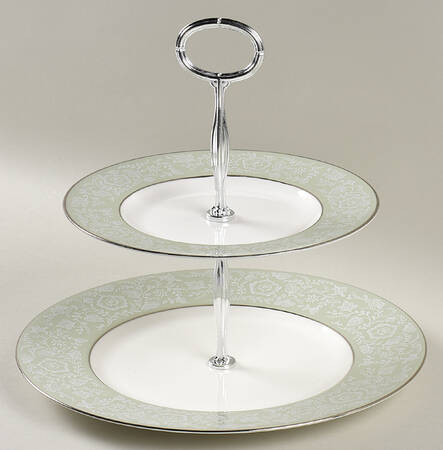 Mirage 6 5/8"-10"  2 Tiered Serving Tray (Dp, Sp) HC